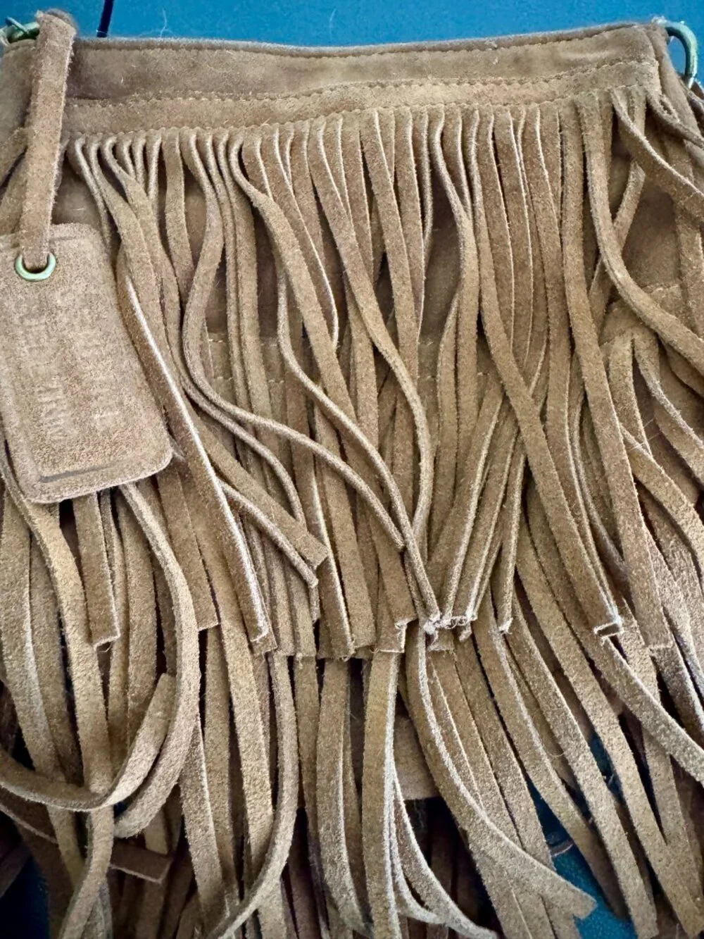 Mossimo Brown Fringe Crossbody Bag Boho Western Shoulder Purse